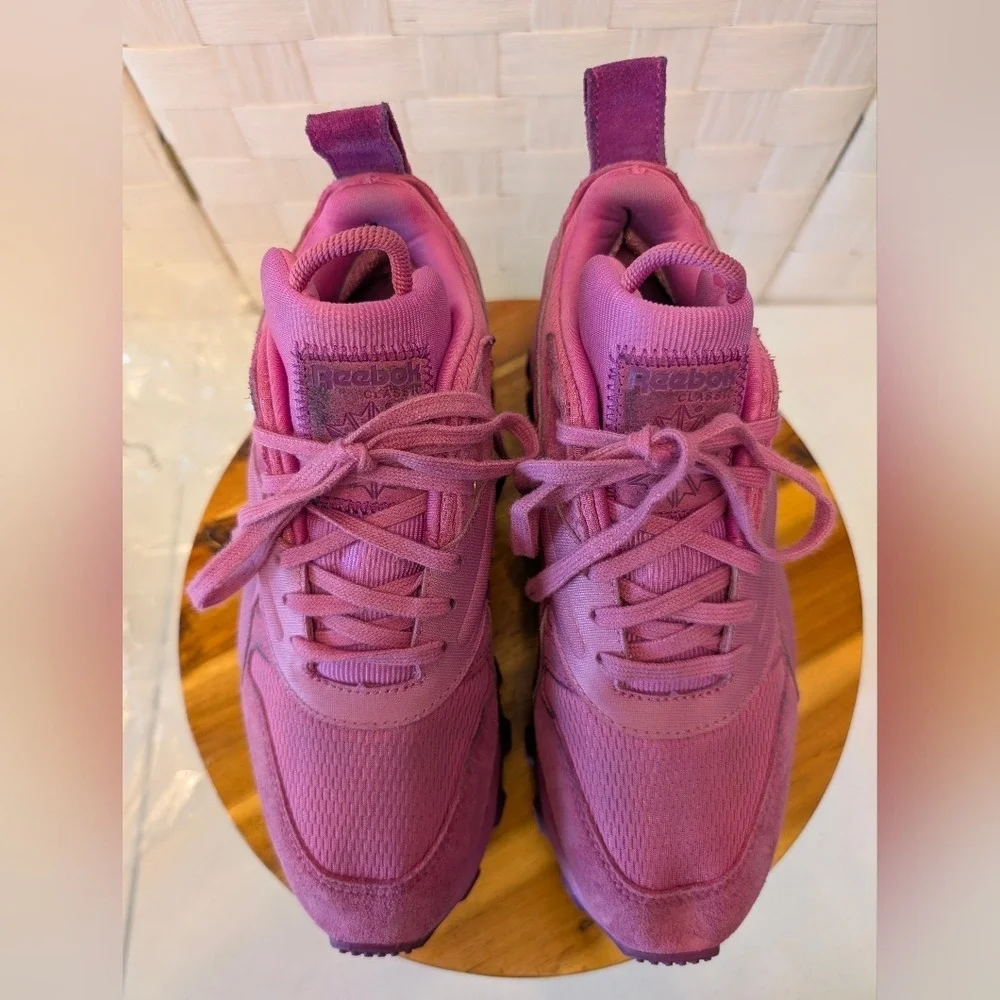 Reebok Cardi B Classic Leather‎ V2 Pink Purple Sneakers GW8875 Womens 8